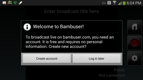 Set-up a Bambuser Account