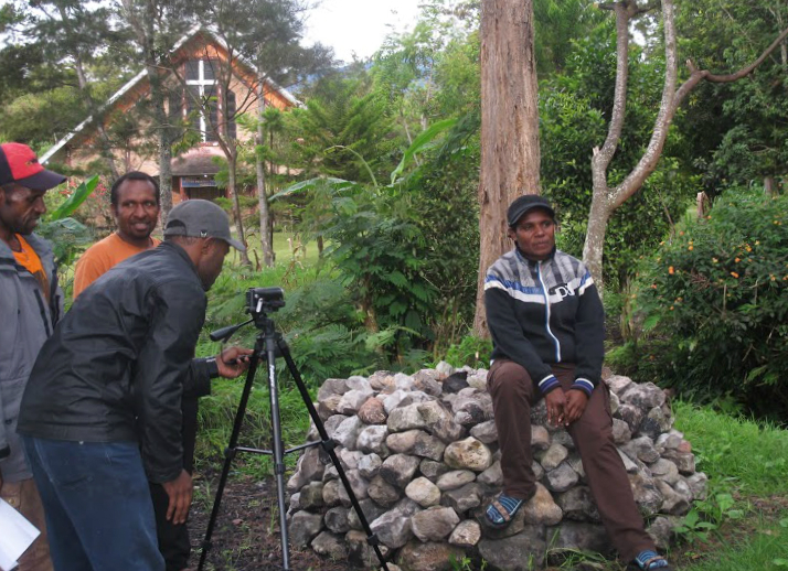 A shot from the Papuan Voices video project