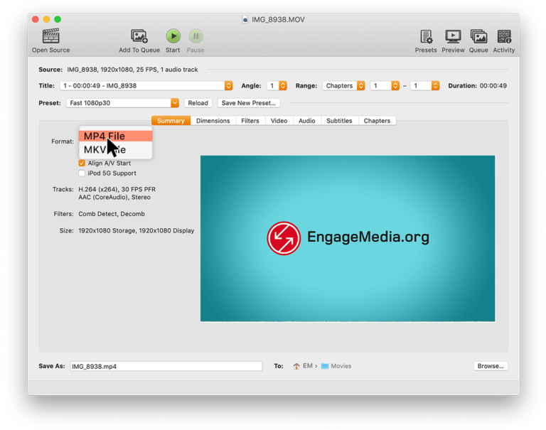 DSLR Camera Footage Over the Internet: A Handbrake Tutorial Using H265 ...