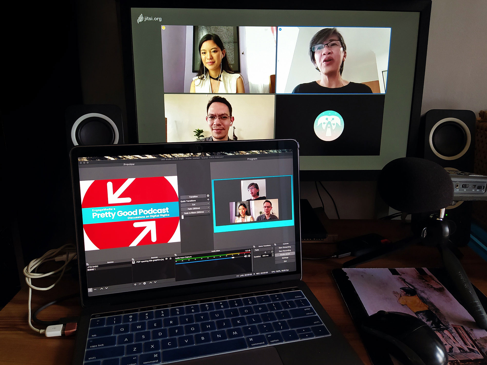 Recording a Video Podcast Remotely Using Free and Open-Source Software - Video4Change